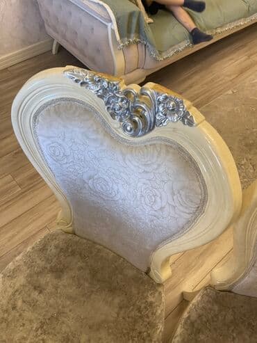 стулья для столовой: Для гостиной, Б/у, Нескладной, цвет - Бежевый Стул — 4