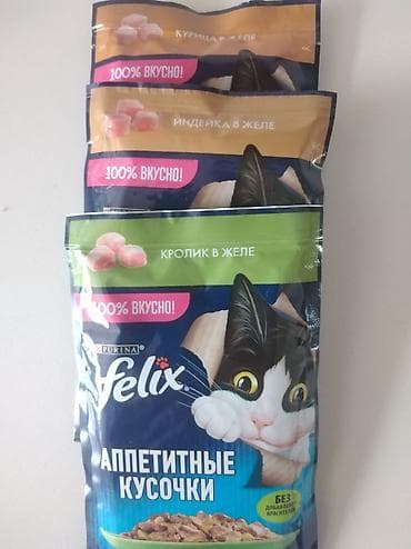 pişik yemləri: Məhsul: Purina Felix “Appetitnye Kusochki” – pişiklər üçün jel içində — 1