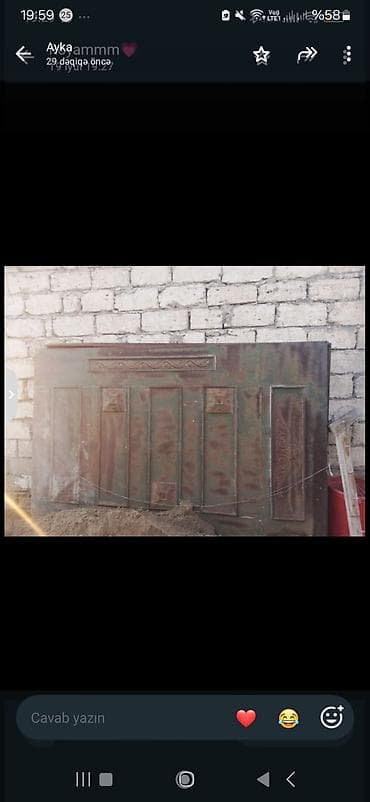 Metaldan darvaza/qapı paneli - Material: qalın metal lövhə -