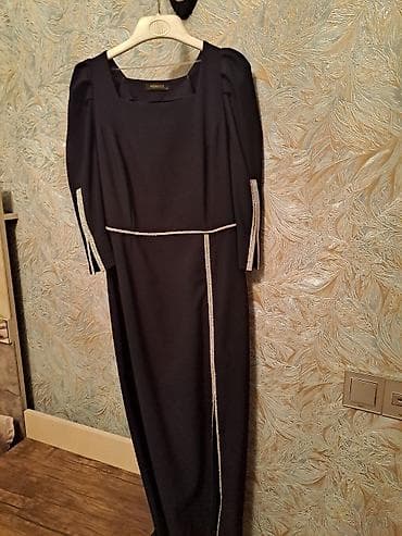 Baş geyimləri: M 38 ölçü - Rəng: qara - Uzunluq: maxi - Yaxa: kvadrat kəsim - Qol — 2