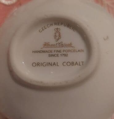 qedimi boşqablar: Boşqablar, 18 ədədli dəst, rəng - Ağ, Kobalt, Çexiya — 2