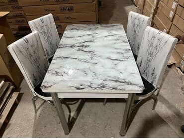 metbex stullari: Mətbəx üçün, Yeni, Açılan, Dördbucaq masa, 4 stul — 7