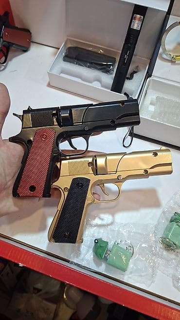 oyuncaql: Metal konstruksiyalı oyuncaq tapança dəsti - Model: klassik 1911 — 1