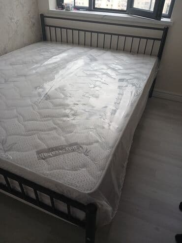 dəmir carpayı: Yeni, İkinəfərlik çarpayı, Bazasız, Matras ilə, Siyirməsiz, Azərbaycan — 6