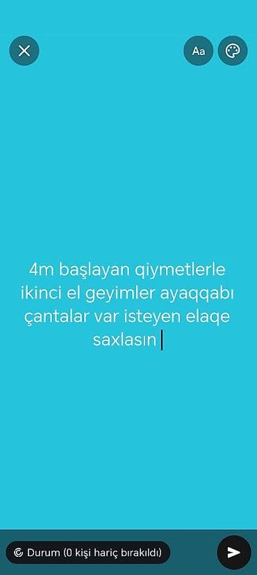 İkinci əl geyim, ayaqqabı və çanta satışı. - Qadın, kişi və uşaq üçün
