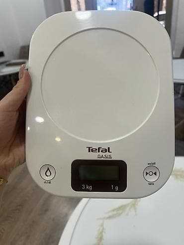 Tefal Oasis mətbəx tərəzisi - Maksimal çəkisi: 3 kq - Dəqiqlik: 1 q -