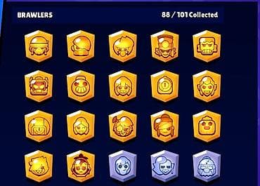 qızıl kulcə: Brawl Stars hesabı – yüksək səviyyəli kolleksiya - Brawlers: 88/101 — 5