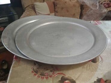 tort qabları qiymeti: Sovet istehsalı 2 ədəd alüminium podnos.(Diametri 48sm) Xeyir-şər — 1