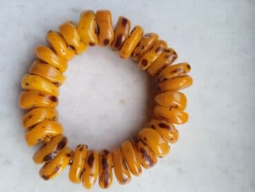 Lincoln: Təbii kəhrəba aksesuar dəsti - Material: 100% təbii kəhrəba (sarı — 9