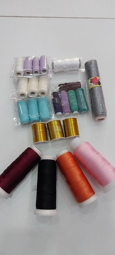 Muxtelif nov saplar rezinka overlok ipek zerli sap hamisi10man