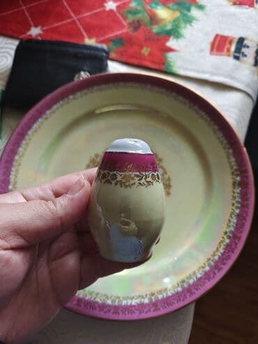 çay servis: Çay dəsti, rəng - Qızılı, Farfor, Çexiya — 7