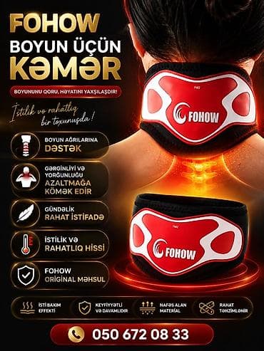 FOHOW boyun üçün kəmər - Boyun nahiyəsini istilik effekti ilə — 1