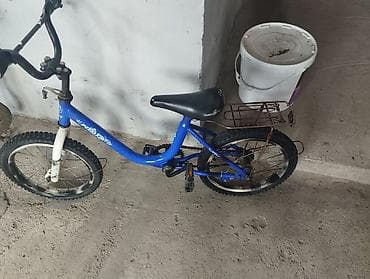 velosiped 16: Uşaq velosipedi - Rəng: mavi-göy çərçivə, ağ ön çəngəl - Təkərlər — 2