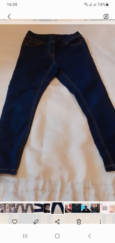 Cins şalvar, Qız üçün, 5 - 6 yaş