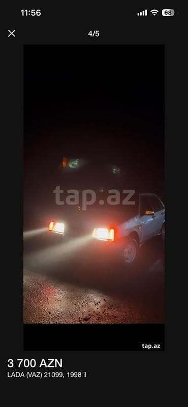 235 70 17.5: LADA (VAZ) 21099, 1998 il - Ban: sedan, gümüşü rəng - Ön/Arxa işıqlar — 2