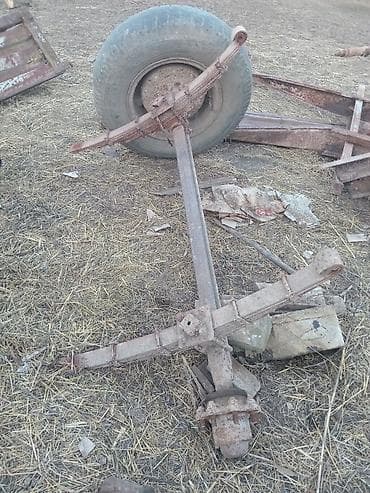 Tək oxlu qoşqu asqısı və təkər dəsti - Dəmir ox (kvadrat kəsikli şüa)