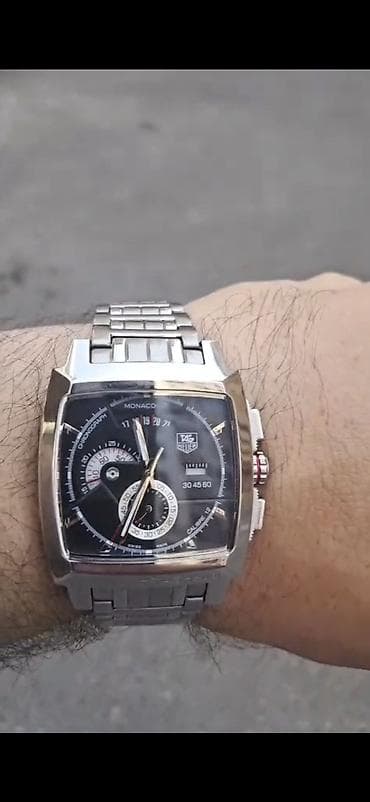 Личные вещи: TAG Heuer Monaco xronoqraf saat - Korpus: kvadrat formalı paslanmayan — 1