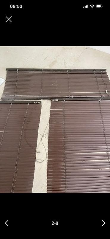 pane: Məhsul: Yatay jalüz pərdələr (qəhvəyi rəng) Təsvir: - Material — 7