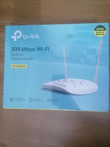 TP-Link TD-W8961N ADSL2+ Modem Router - 300 Mbps Wi‑Fi sürəti -