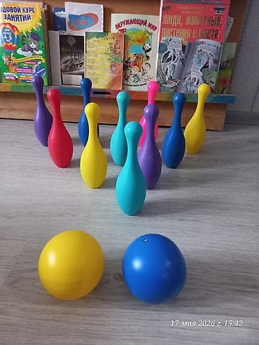 usag maneji: Uşaq boulinq dəsti – rəngarəng plastik Məzmun: - 10 ədəd rəngli kəgəl — 3