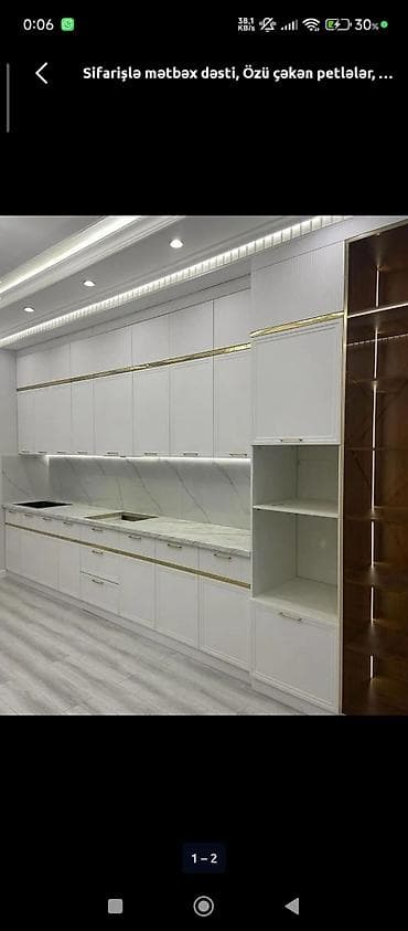 termo ucuz: Sifarişlə mətbəx dəsti, Özü çəkən petlələr, MDF — 4