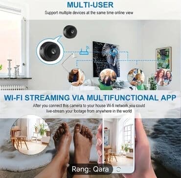 Fotokameralar: Mini müşahidə kamerası Təhlükəsizlik kamerası Ev və ofislər üçün mini — 4