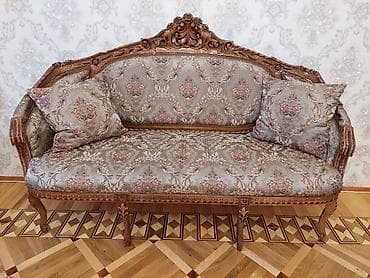 boru: Klassik üslubda mebel dəsti - Tərkib: 1 divan, 2 kreslo, 1 orta masa — 1
