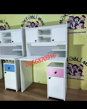 tek çarpayı: Oğlan və qız üçün, Yeni, Siyirməli, Yazı masası, Stulsuz — 4