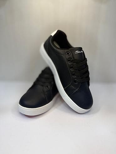 Unisex gündəlik krossovkalar – Santoni yazılı model - Rənglər: ağ — 2