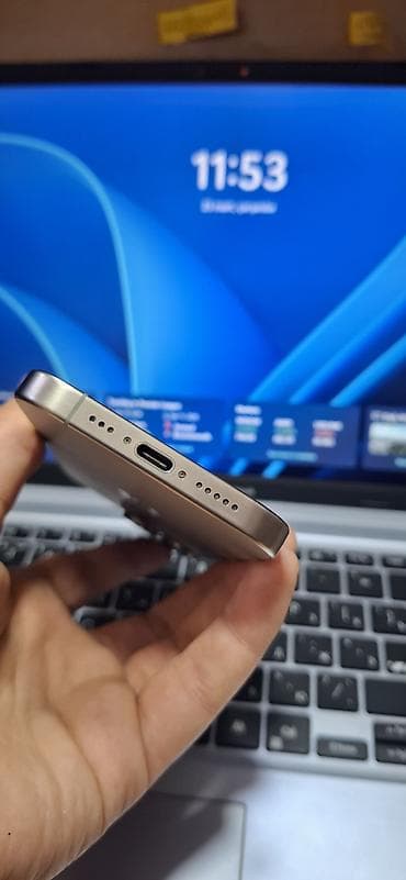 telfon j2: IPhone 15 Pro, 128 GB, Gümüşü, Face ID — 5