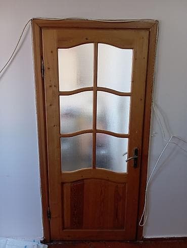 pol ucun taxta: Taxta məbəlli şüşəli daxili qapı 3 Ədəd - Material: təbii ağac (şam — 2