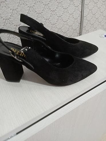 Tuflilər: Tuflilər, Derimod, Ölçü: 38, rəng - Qara, Yeni — 1