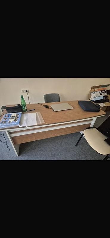 Ofis dolabları: Ofis masası – müasir dizayn - Material: Laminat örtüklü MDF/DSP, ağ — 1