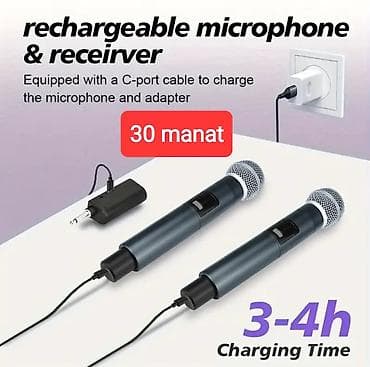 usb mikrofonlar: Yeni Simsiz (Bluetooth), Radio Mikrofon Ünvandan götürmə — 7