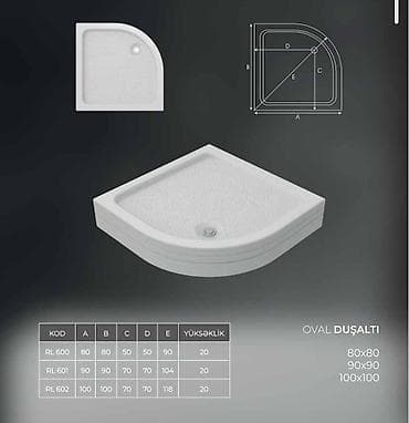 10×10 profil: Duş kabin padonları duş kabinələr ara bölmələr sifarişlə hazırlanır — 1