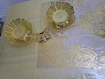 mis caydan: Çay dəsti, rəng - Qızılı, 7 nəfərlik, Türkiyə — 2