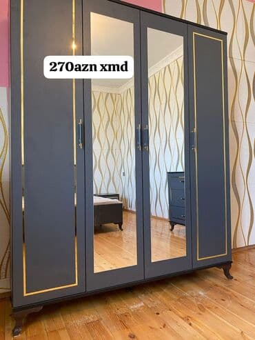 Açılan, 4 qapılı Düz dolab, Qarderob, paltar dolabı