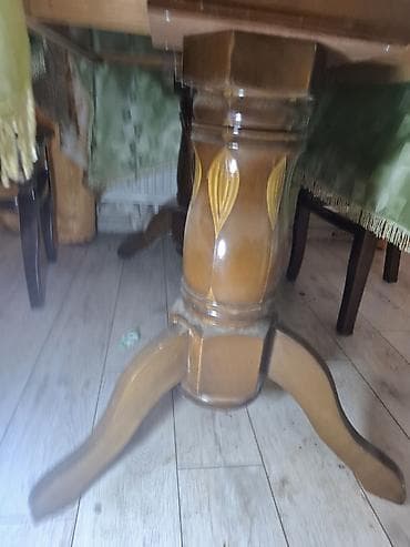 nerj stol: Ağac yemək masası - Material: tam ağac, cilalı taxta üstəlik - Forma — 2