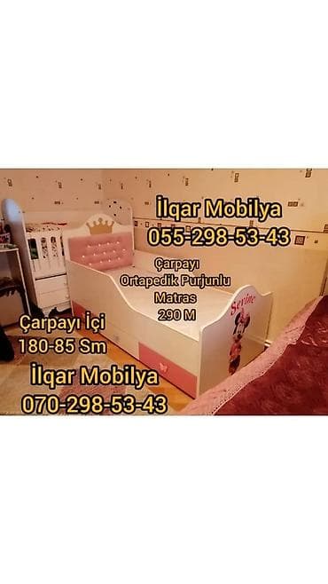 ucuz krafat: Qız üçün, Yeni, Çarpayı, Bazasız, Matrassız, Siyirməsiz — 5