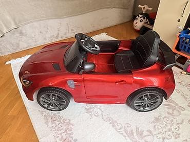 Oyuncaqlar: Uşaq üçün elektrikli maşın – Mercedes üslubunda, qırmızı rəng — 7