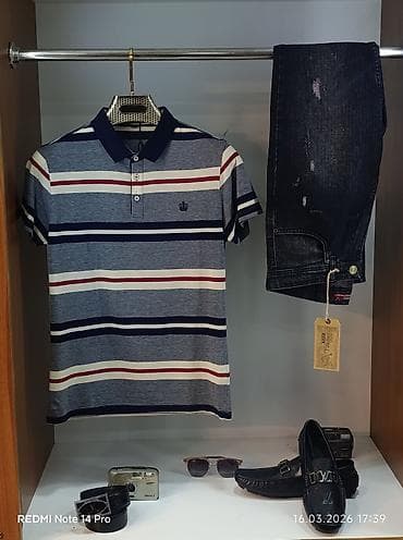 Cinslər: Kişi geyim dəsti – polo və futbolka variantları, cins şalvar və — 1