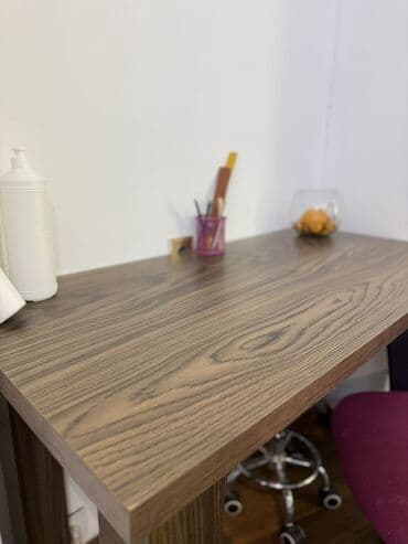 стол для ученика: Kompüter masası, Açılmayan, MDF, Dördbucaq masa — 1