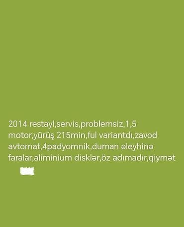 Nissan Sunny: 1.5 l | 2014 il Sedan lalafo.az -da Nissan Sunny: 1.5 l | 2014 il Sedan