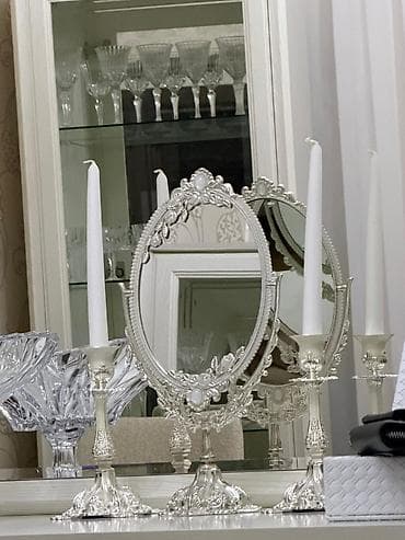 3D ручки: Зеркало с подсвечниками для свадеб и макияжа. Зеркало в классическом — 2