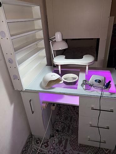 sattlar: ✔️240 man (Binə Atçılıq). Led lampali dirnaq masasi+ Lak rəfi+ — 1