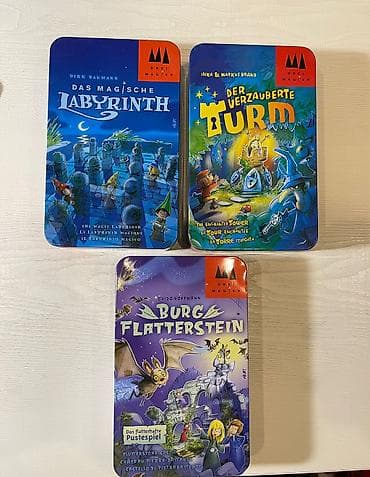 stol ustu oyunlar: Drei Magier markasından 3 ədəd kompakt stolüstü oyun seti (metal — 1
