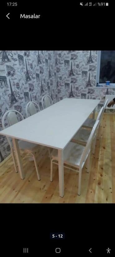 tək stollar: Stol stul tek ve Komplekt Wekilde 4 neferlik Parca ile 120 azn 4 — 6