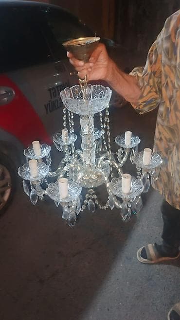 Çılçıraq, 8 lampa, Xrustal