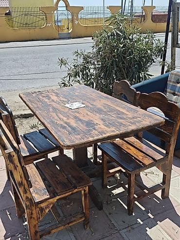 bag stullari: Stullar ilə, Dördbucaq masa, 4 nəfər, Zəmanətsiz, Kredit yoxdur — 6