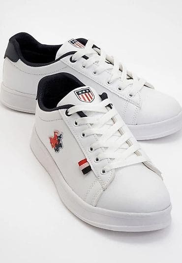 Krasofkalar və idman ayaqqabıları: Ağ rəngli kişi/kadın gündəlik idman ayaqqabısı - Korpus: hamar ağ üst — 2